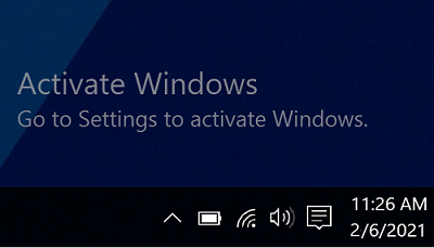 windows 10 watermark activeren
