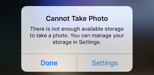Kan geen foto's maken