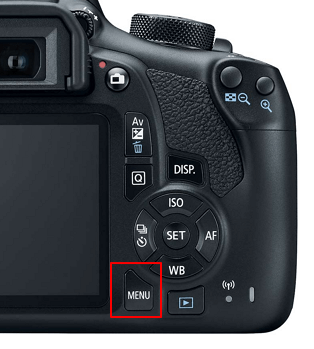 Canon camera nemu-knop