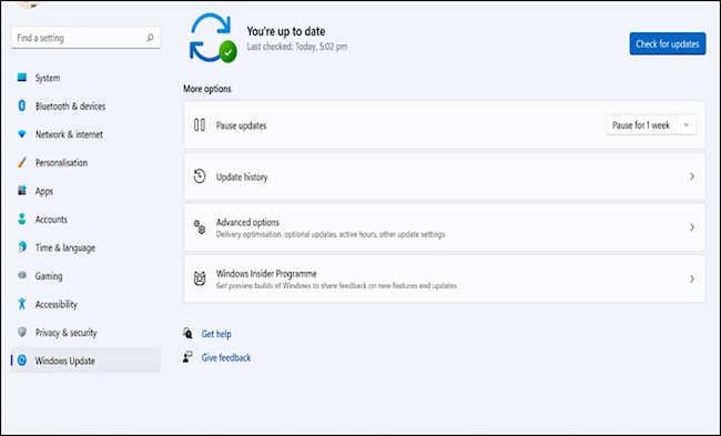 windows update-paneel