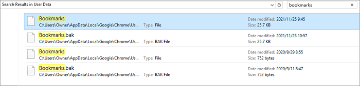 verwijderde Chrome-bladwijzers herstellen