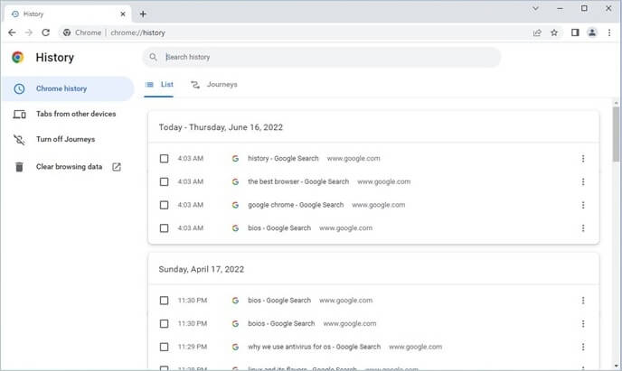 hoe de Chrome-geschiedenis te bekijken