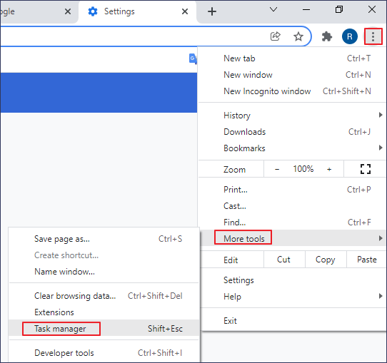 taakbeheer van chrome