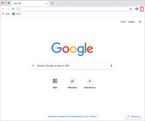 klik op verticale stippen