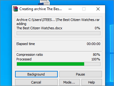 corrupte bestanden met compressietool step2