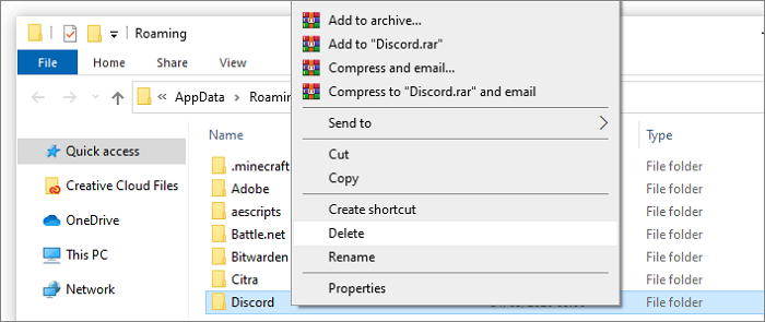 wis app-gegevens om op te lossen dat discord niet wordt geopend