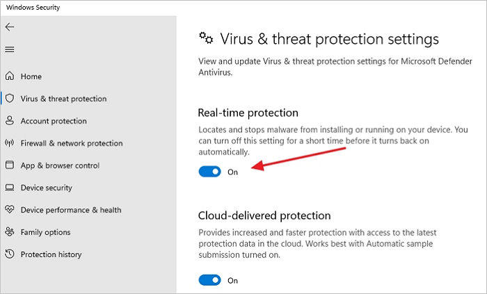 Antivirus uitschakelen
