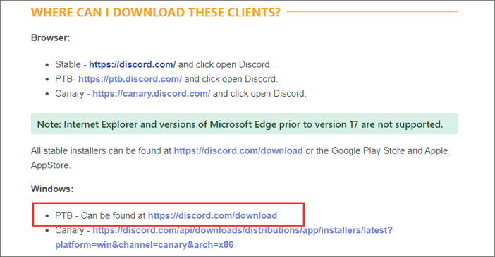 download discord ptb om discord niet openen te repareren