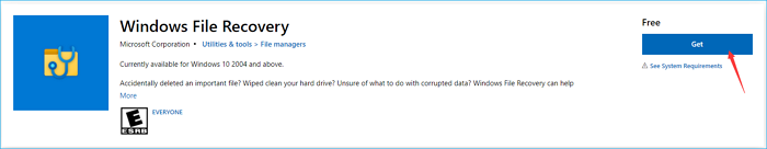 download windows file recovery  in microsoft store