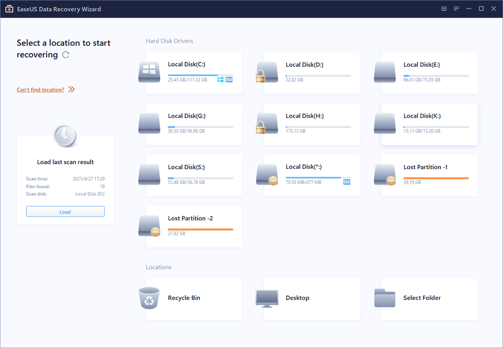 EaseUS Data Recovery Wizard Gratis