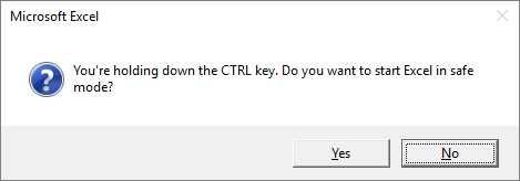 voer excel veilige modus uit