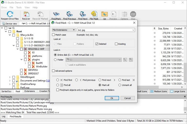 kies alles markeren en klik op ok