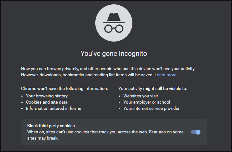 Chrome invognitomodus