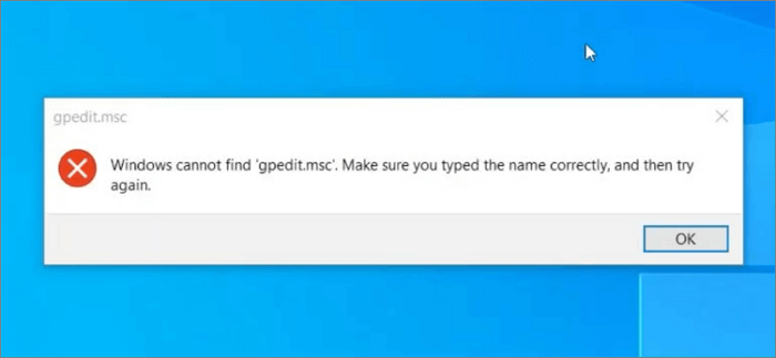 Windows kan GPEDIT.MSC niet vinden