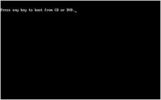 herstart vanaf de dvd en druk op een willekeurige toets