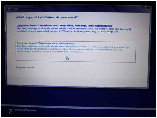 selecteer niet-toegewezen ruimte