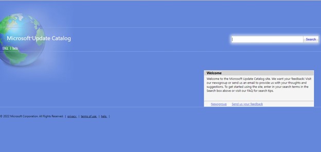 ga naar de Microsoft update-website
