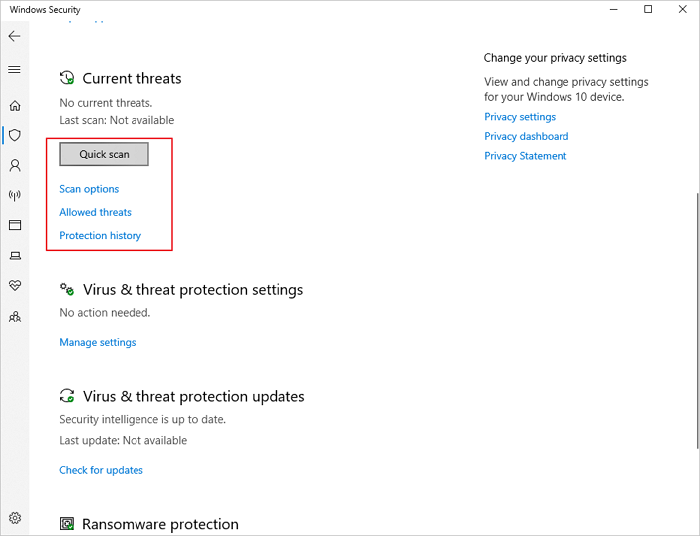 fix Kernel Data Inpage Error met Windows Defender