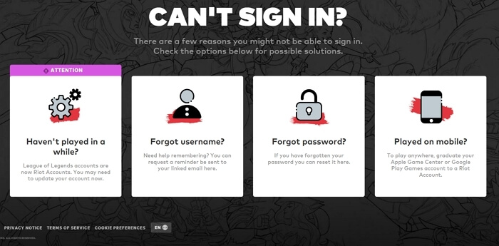 Recover Riot/League of Legends zonder wachtwoord