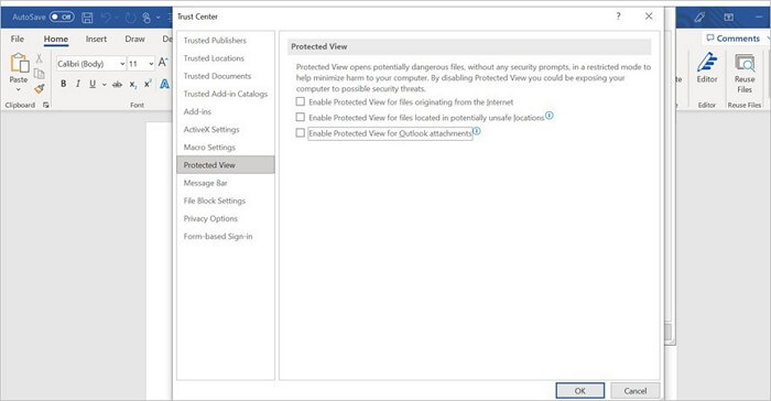 fix Microsoft Office kan dit bestand niet openen omdat sommige delen ontbreken of ongeldig zijn - 3