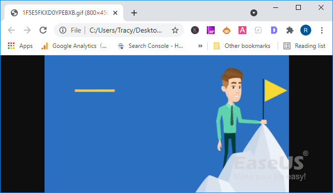 Ongeldige afbeeldingen openen in de browser