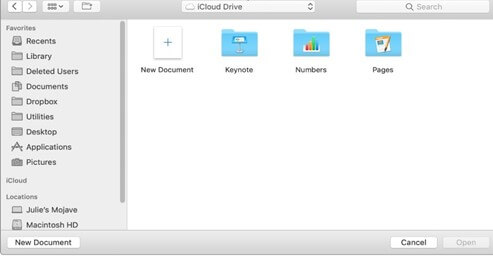 open Numbers-bestand in Excel met iCloud -1