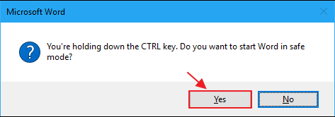 Woord openen in veilige modus