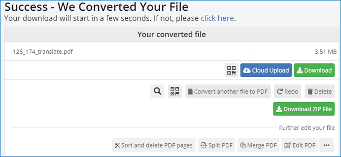 Succesvol gerepareerde PDF-bestanden in pdf2go