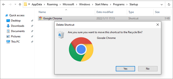 app verwijderen uit opstartmap