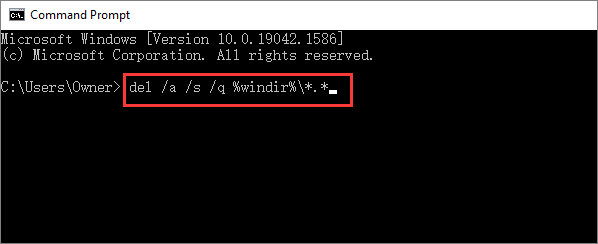 verwijder snelkoppelingsvirus usign CMD