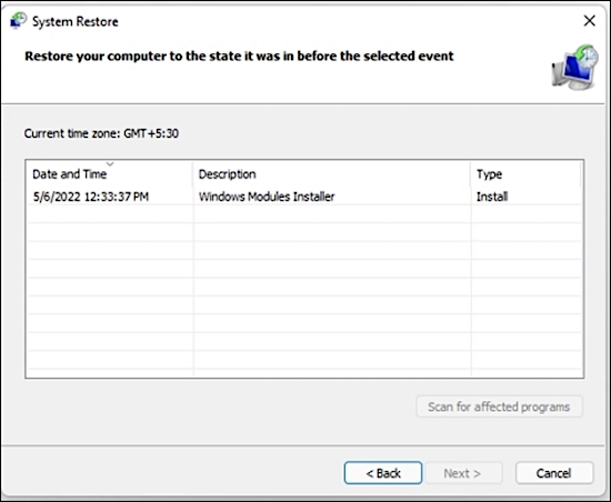 systeemherstel windows