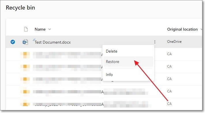 herstel woord onedrive