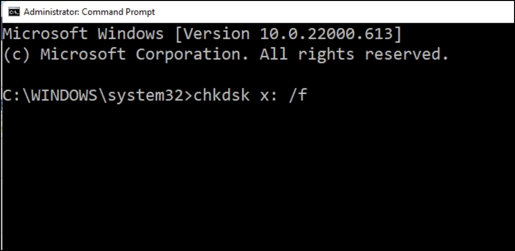 voer checkdisk-opdrachtvensters uit