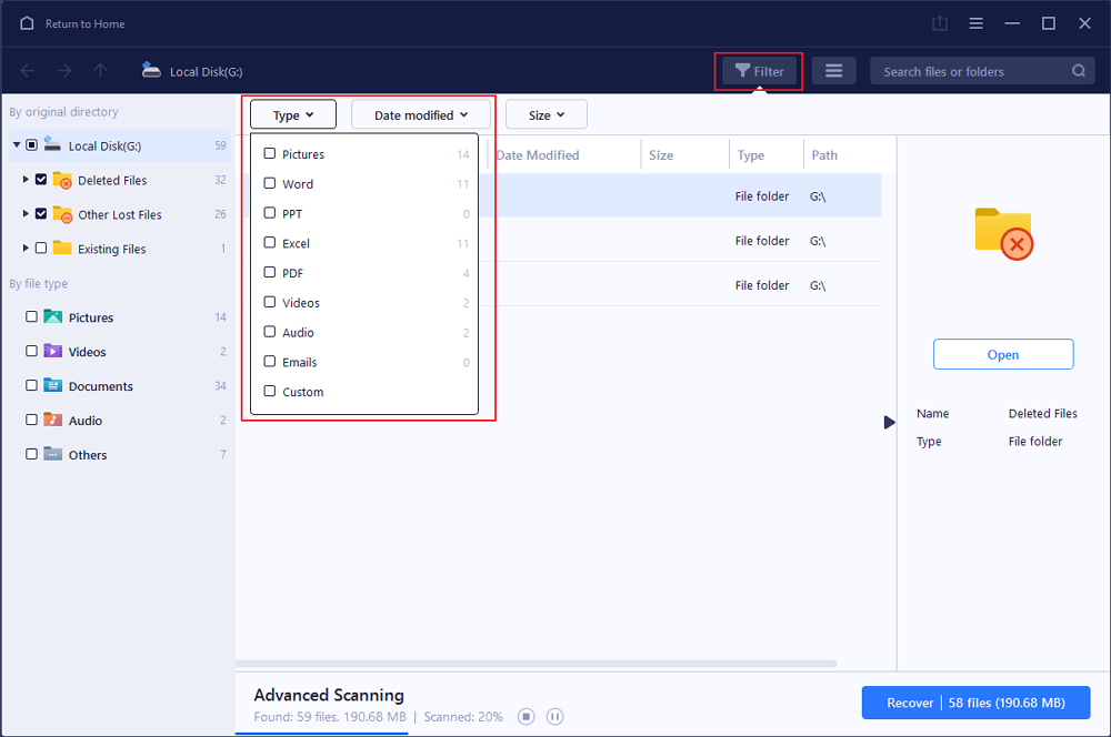 externe harde schijf scannen