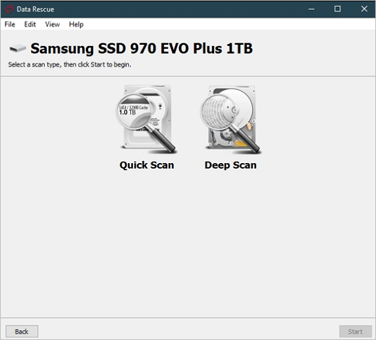 Kies iemand tussen snelle en diepe scan