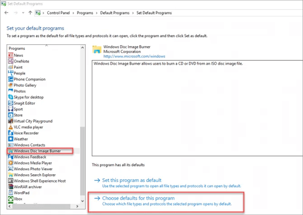 standaardprogramma's instellen