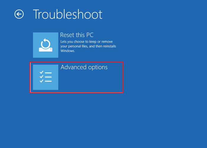 systeemherstel geavanceerde opties