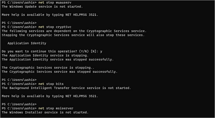 Stop de Windows Update-service