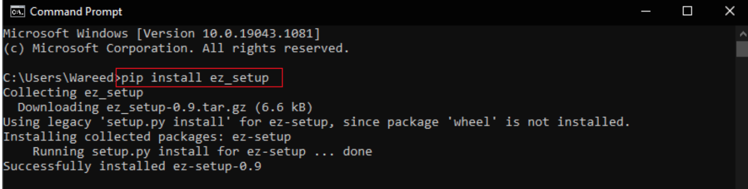 ez setup installeren