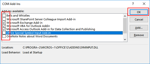 Word-invoegtoepassingen uitschakelen