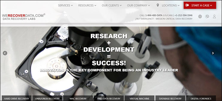 we recover data recovery service