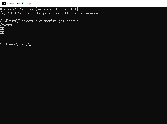 Diagnosticeer of de harde schijf sterft met cmd