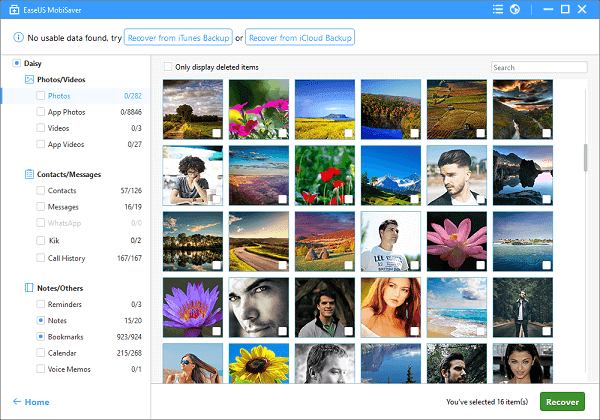 Herstel voicemails van iPhone/iPad/iPod Touch stap 2