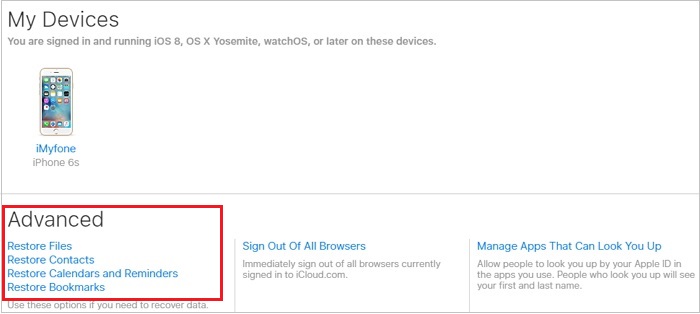 Bestanden van app herstellen van iCloud