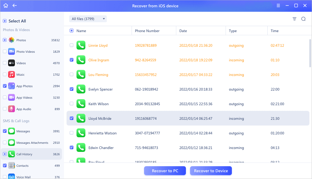 Herstel oproepgeschiedenis van iPhone - 3