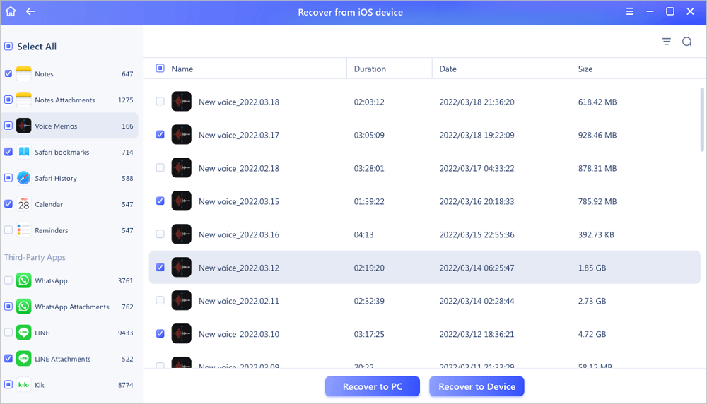 spraakmemo's herstellen van iPhone-3