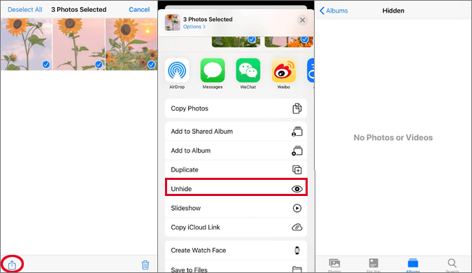 Albums zichtbaar maken op iPhone