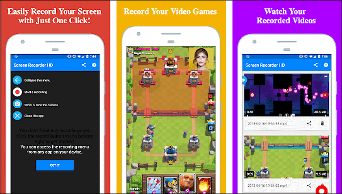 Android-game facecam opnamesoftware