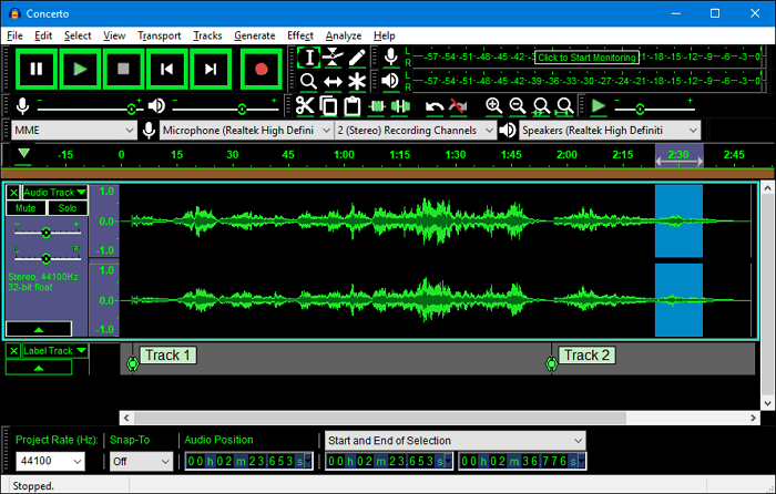 Audacity - voicerecorder met ruisonderdrukking