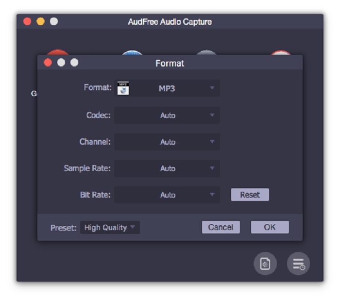 Interne audiorecorder - AudFree Audio Capture